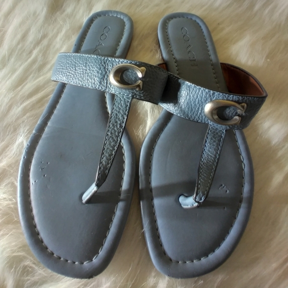Coach blue thong sandals - Picture 2 of 7